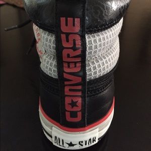 Leather high top converse