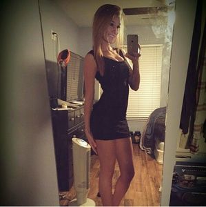 Black lace party dress