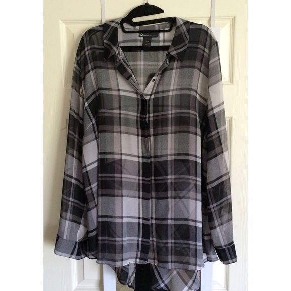 Lane Bryant Tops - Split Back Plaid Blouse