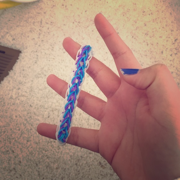 Rainbow loom raindrop bracelet.