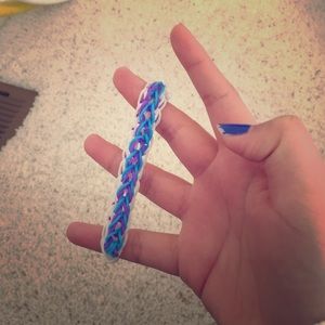 Rainbow loom raindrop bracelet.