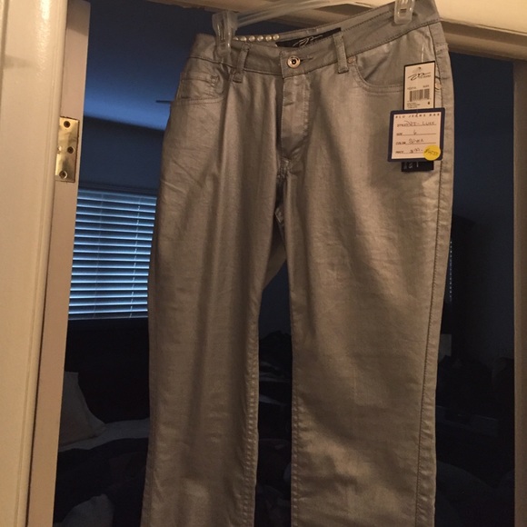 Silver skinny jeans