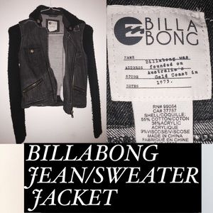 BILLABONG SWEATER/JEAN JACKET
