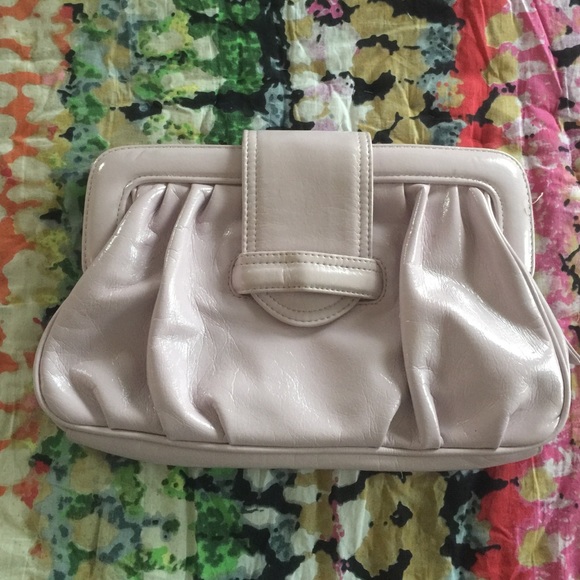 Blush pink clutch