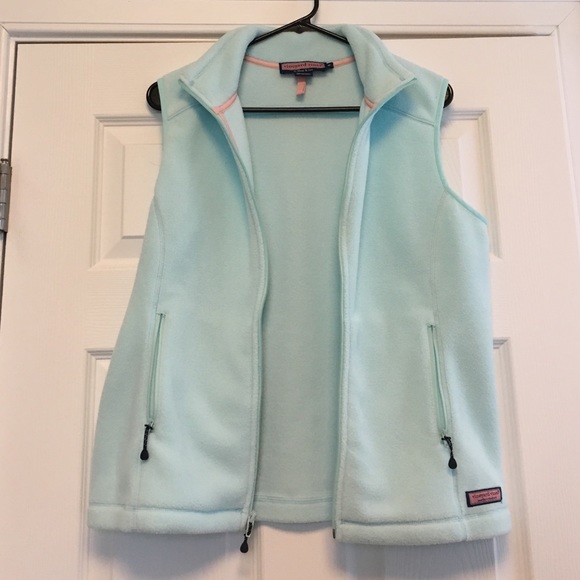 Vineyard vines light blue fleece vest