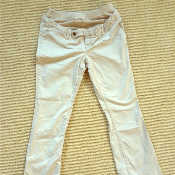 Stretch maternity khakis