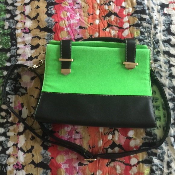 Nasty gal green messenger bag/ purse