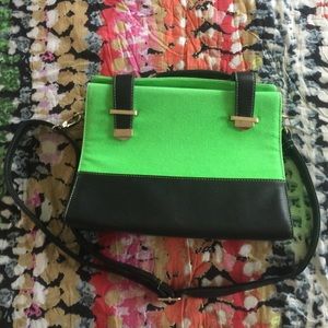 Nasty gal green messenger bag/ purse