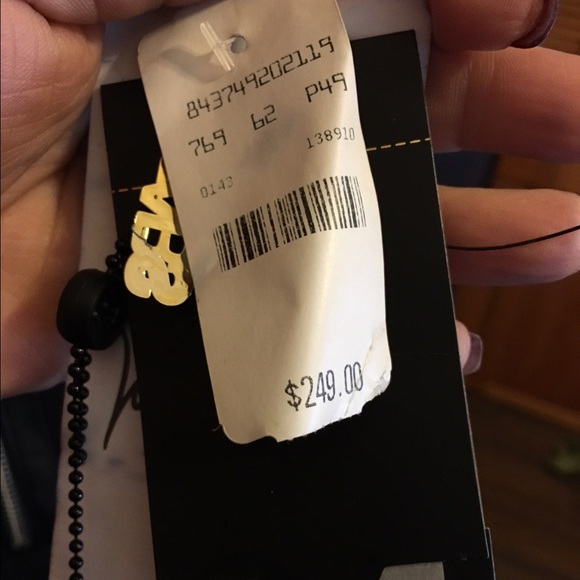 Stylish ABS strapless dress with leather details - Picture 4 of 4