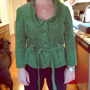 Corduroy Peplum Blouse/Jacket