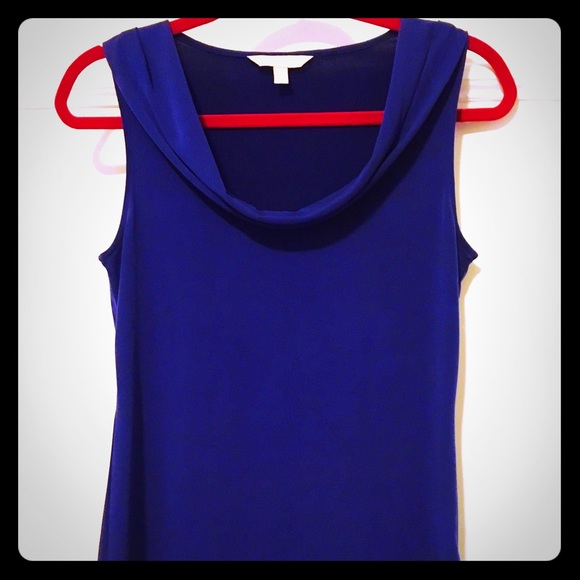 Navy drapey top