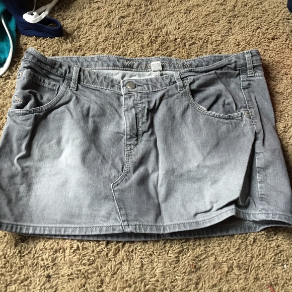 Abercrombie gray denim miniskirt