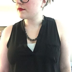 NWOT LUSH Deep V Sheer Tank