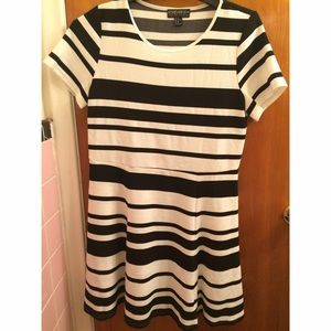 F21 Black and White Striped Dress