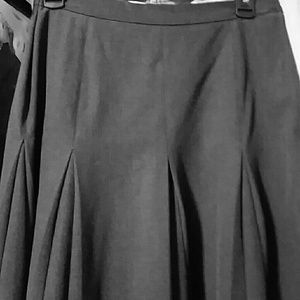 Dark Gray Pleated Skirt