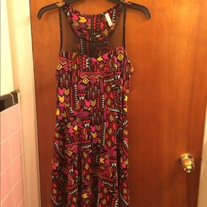 Colorful Aztec Print Dress
