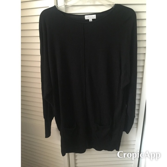 Black Sweater Tunic w/ Pockets