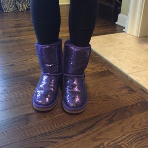 Purple Sparkly UGGs