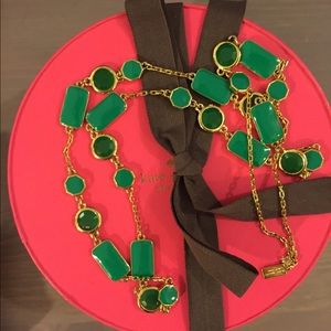 Kate Spade green scatter station necklace