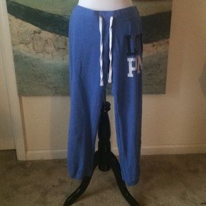 Victoria's Secret PINK Blue Capri Sweatpants