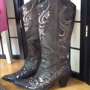Sequined Boots