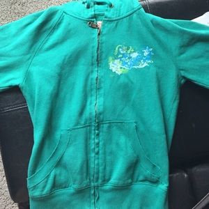Cute green roxy zip up