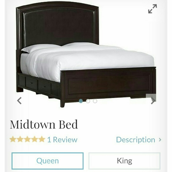 Queen size leather bed