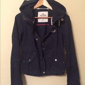 Hollister canvas hooded jacket