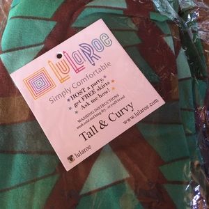 Tall/curvy green and brown Christmas Tree leggings