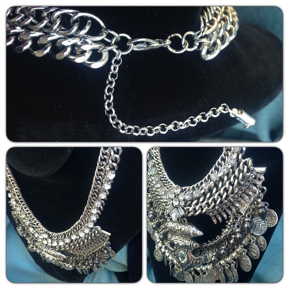 Free People Style Silver Coin State Prom Necklace - Picture 2 of 4