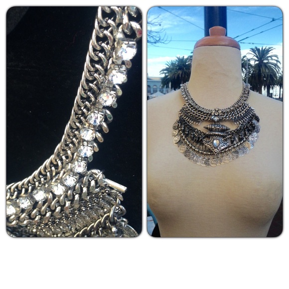 Free People Style Silver Coin State Prom Necklace - Picture 3 of 4