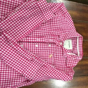 Abercrombie pink plaid button up