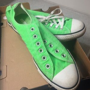 Neon green chuck Taylor low top