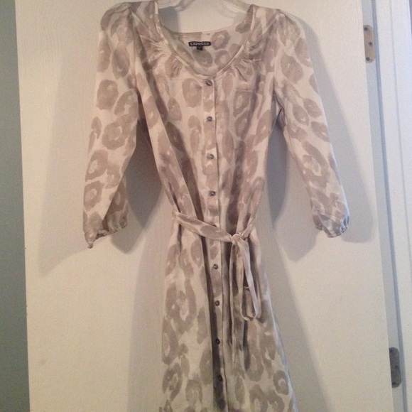 Leopard shirt dress