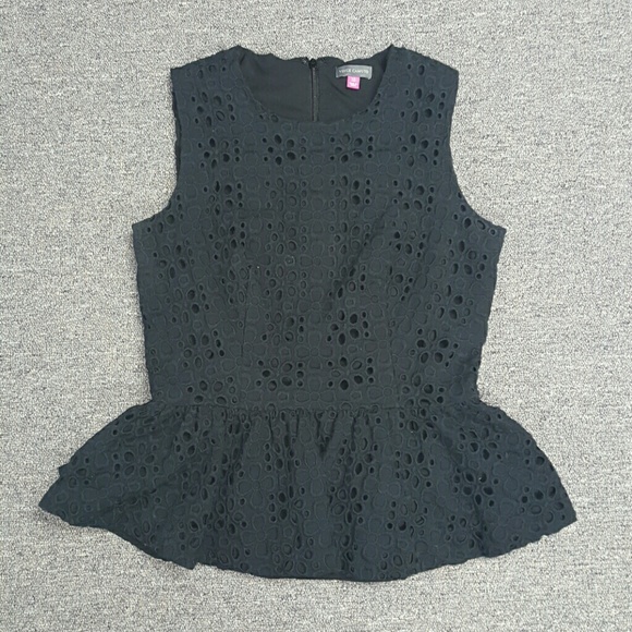 Vince Camuto Black Peplum top