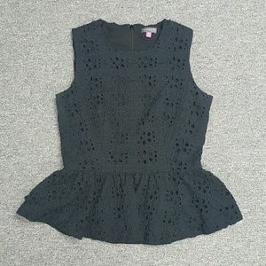 Vince Camuto Black Peplum top