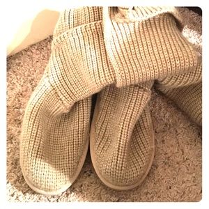 Ugg knit folder over boots