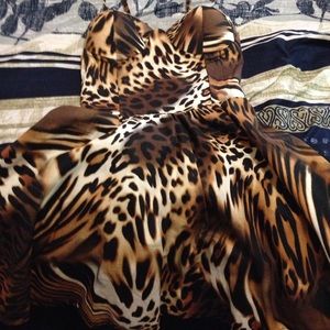 Cheetah print puffy dress Size M