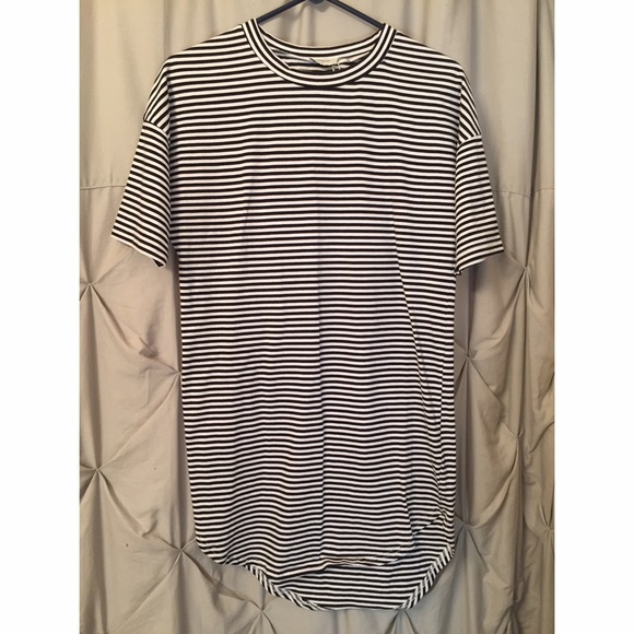 Black & White striped jersey knit dress