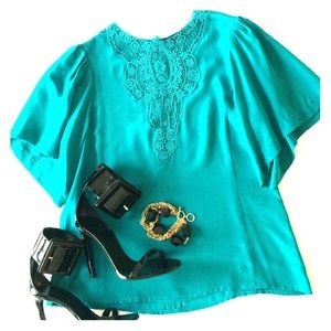 Nanette Lepore Jitterbug Embroidered Silk Blouse