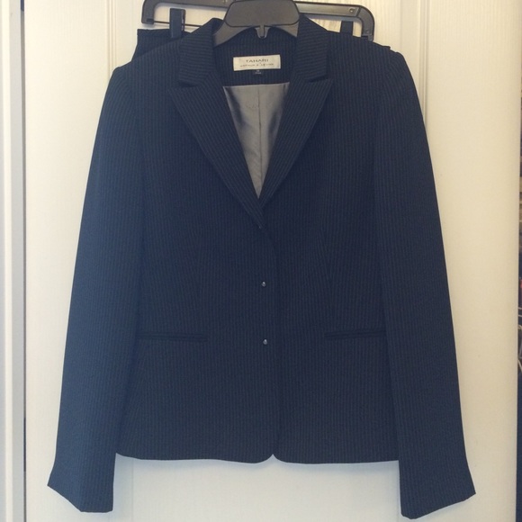 Tahari Pinstriped Skirt Suit
