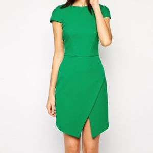 ASOS Green Dress with Asymmetric Hem