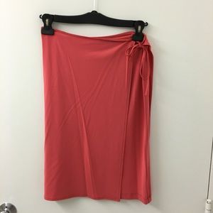 Coral wrap skirt