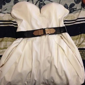 White Strapless Romper Suit