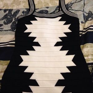 Black and white size M dress