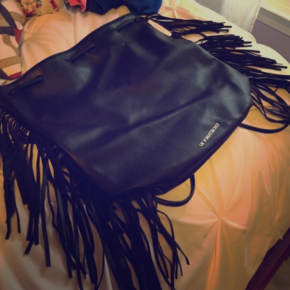 NWT Victoria's Secret Fringe Drawstring Bag