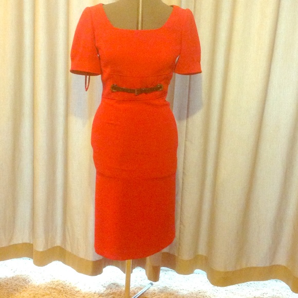 Tahari Red Dress with Belt