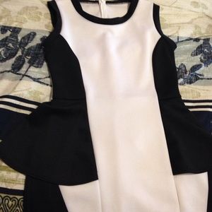 White and Black Size Medium dress