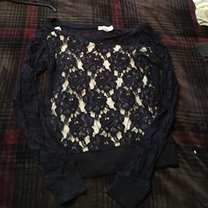 All lace long sleeve shirt