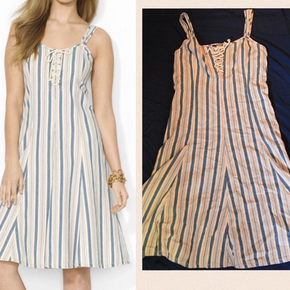 Lauren Jeans Co. Striped RL Nautical dress